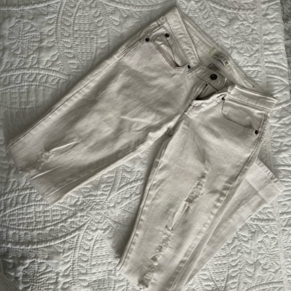 White Ripped Jeans - Picture 2 of 4